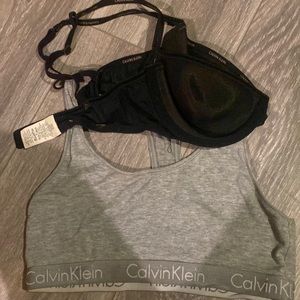 Two Calvin Klein bras